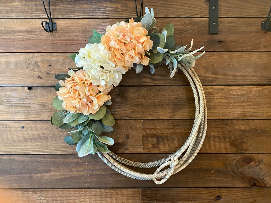 No Reins 2.0 Rope Wreath, Floral Rope Wreath , Western Rope Wreath ...