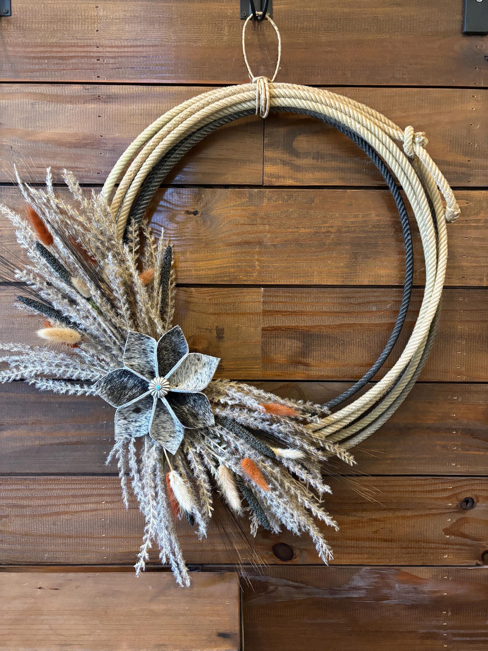 The Wild West Rope Wreath, Floral Rope Wreath , Western Rope Wreath ...