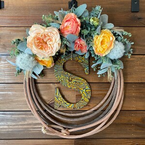 Cowboy Take Me Away Rope Wreath **MULTIPLE DESIGNS** Floral Rope Wreath , Western Rope Wreath, Wreath, Lariat Wreath,