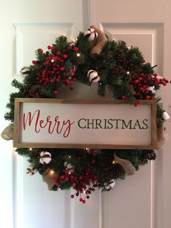 Merry Wreath Battery Lighted Indoor Outdoor