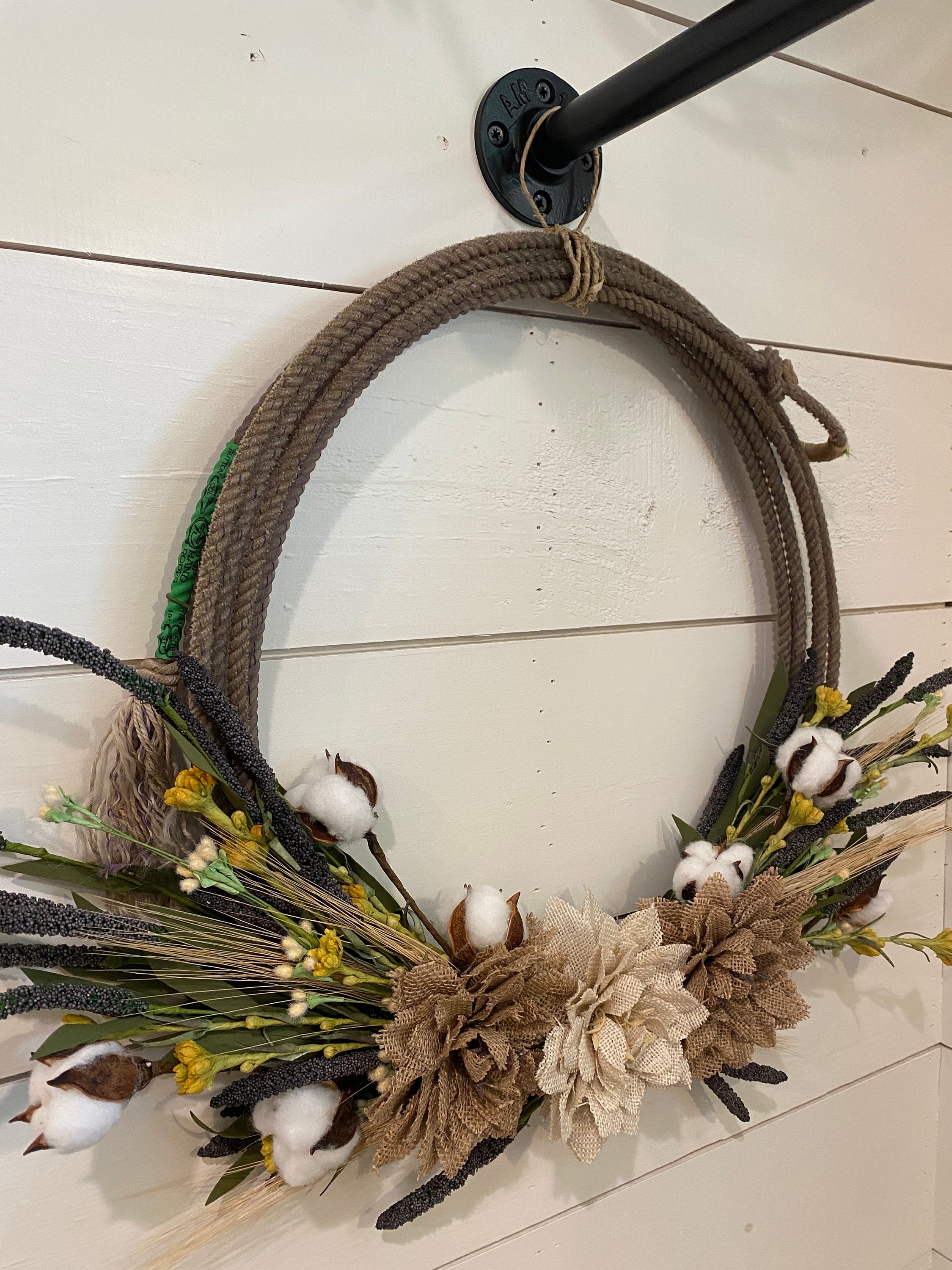 Gone Roping Rope Wreath, Floral Rope Wreath , Western Rope Wreath ...