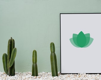 Groene Lotus Wall Art, Lotus, Digitale Lotus Art, Lotus Print, Groene Lotus Print, Digitale Lotus Print, Groene Lotus Print, Lotus Wall Art