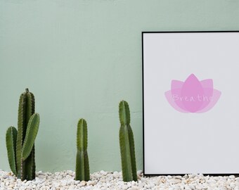 Roze Lotus Wall Art, Lotus, Digitale Lotus Art, Lotus Print, Roze Lotus Print, Digitale Lotus Print, Lotus Print Download, Roze Lotus Download