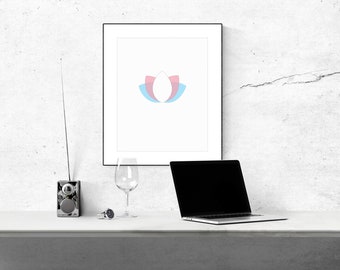 Transgender Vlag Lotus, Transgender Pride, Transgender Pride Art, Transgender Pride Wall Art, Roze Lotus, Blauwe Lotus, Witte Lotus, Lotus