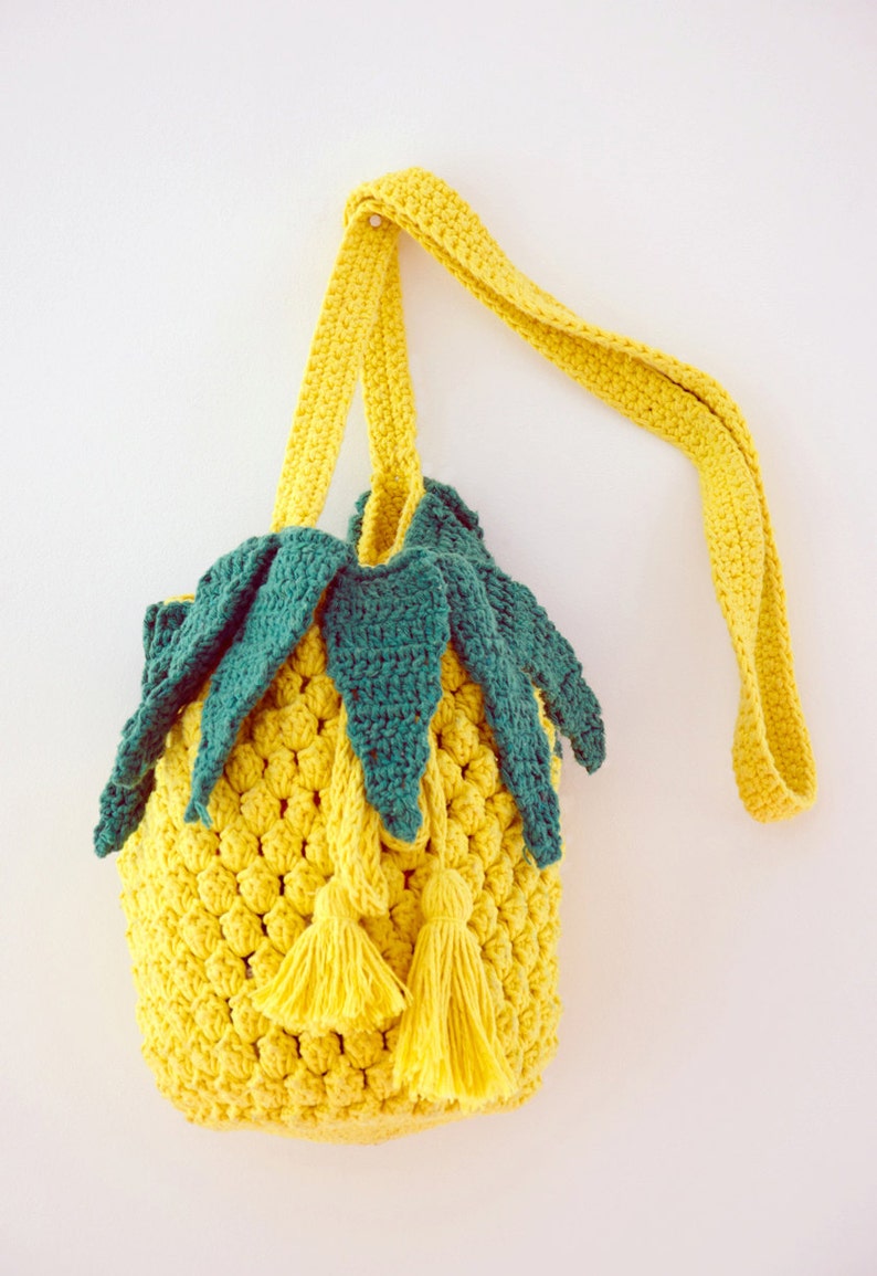 Pineapple Brasiliana Crochet Bag Etsy
