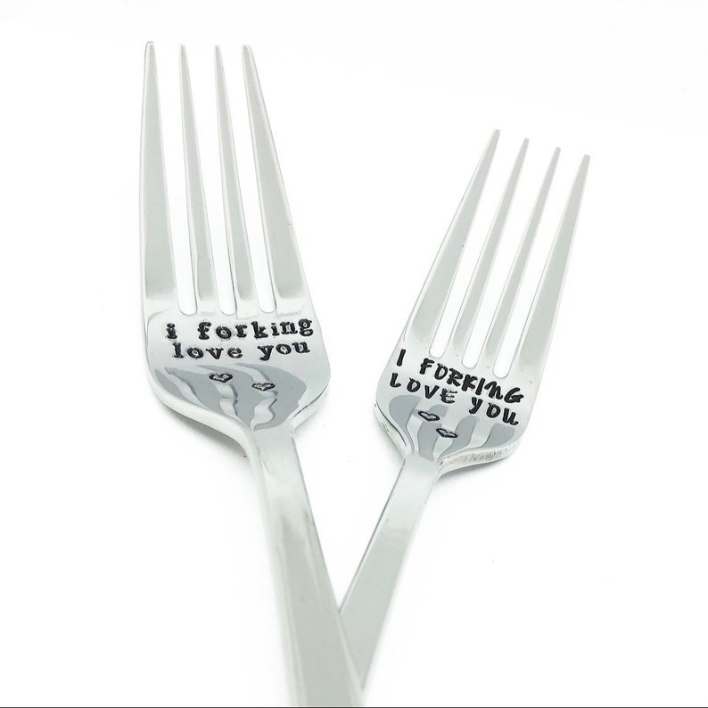 FORKING LOVE YOU gift for him gift for her personalized Etsy