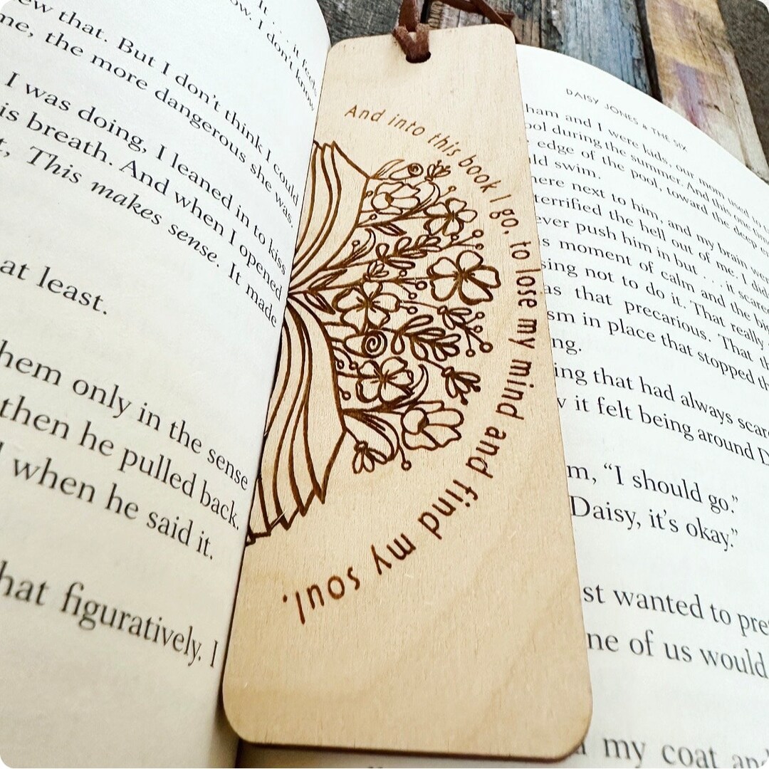 FIND MY SOUL • Wooden Bookmark, Laser Engraved Bookmark, Reading ...