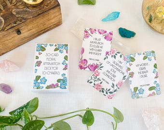 Chakra & Crystal Affirmation Deck. 30 Uplifting Cards for Energy, Mindfulness, and Self Care Practice.
