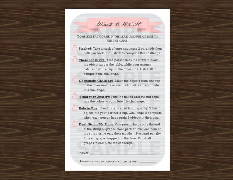 minute to win it printable game instructions