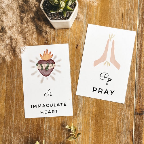 ABC Flash cards ,Christian, Pre-k Alphabet, Homeschool flash cards 4x6