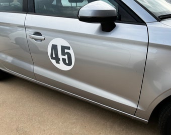 Round number plates for Racing