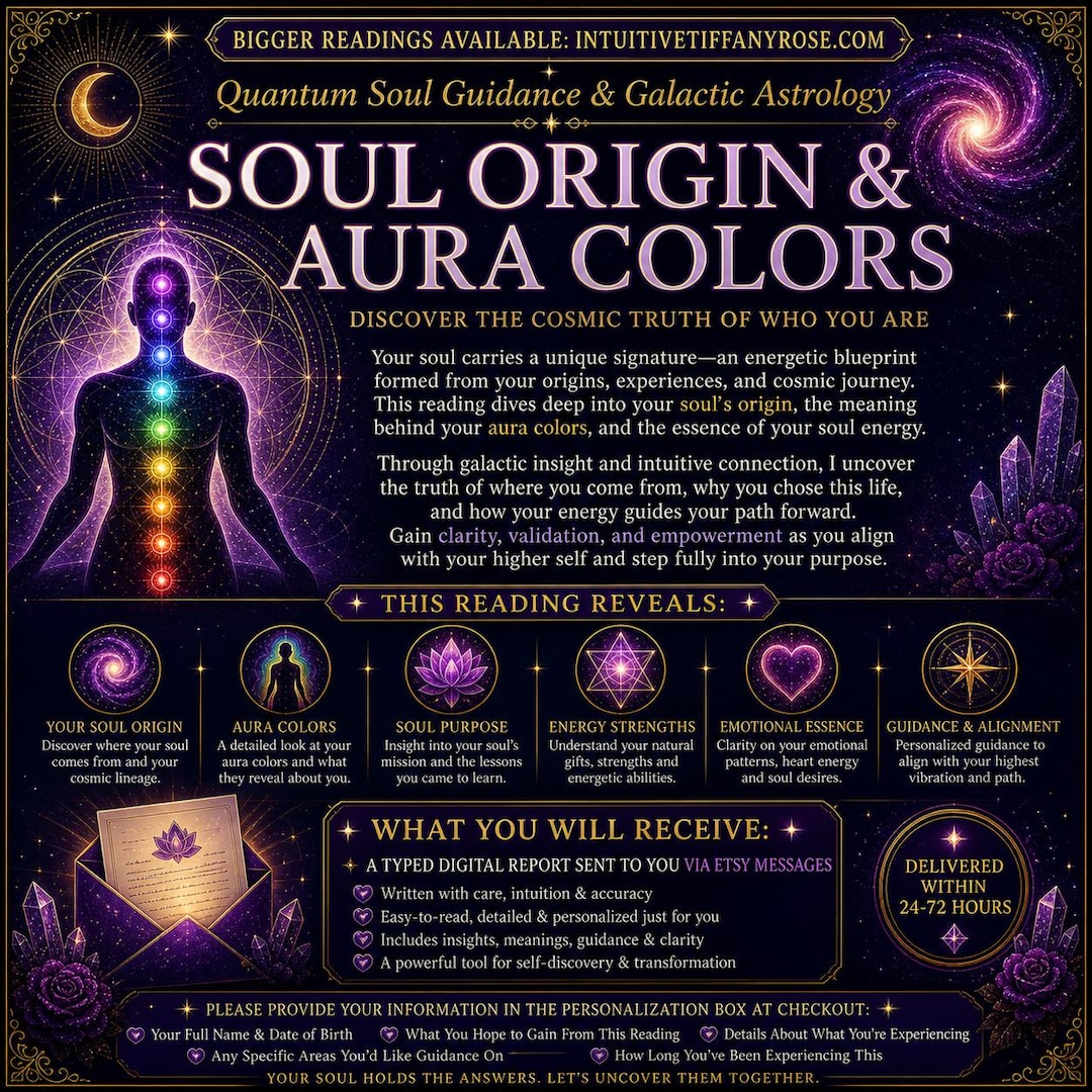 Soul ORIGIN + AURA Colors: Starseed Reading With PDF Galactic Chart ...