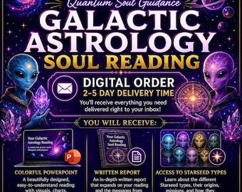 GALACTIC ASTROLOGY: Starseed Reading with Full Galactic Chart. Starseed Origins, Starseed incarnations, Starseed types. Delivery in 2-5 days