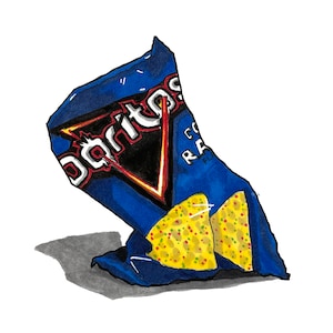 Art Print Bag of Cool Ranch Doritos
