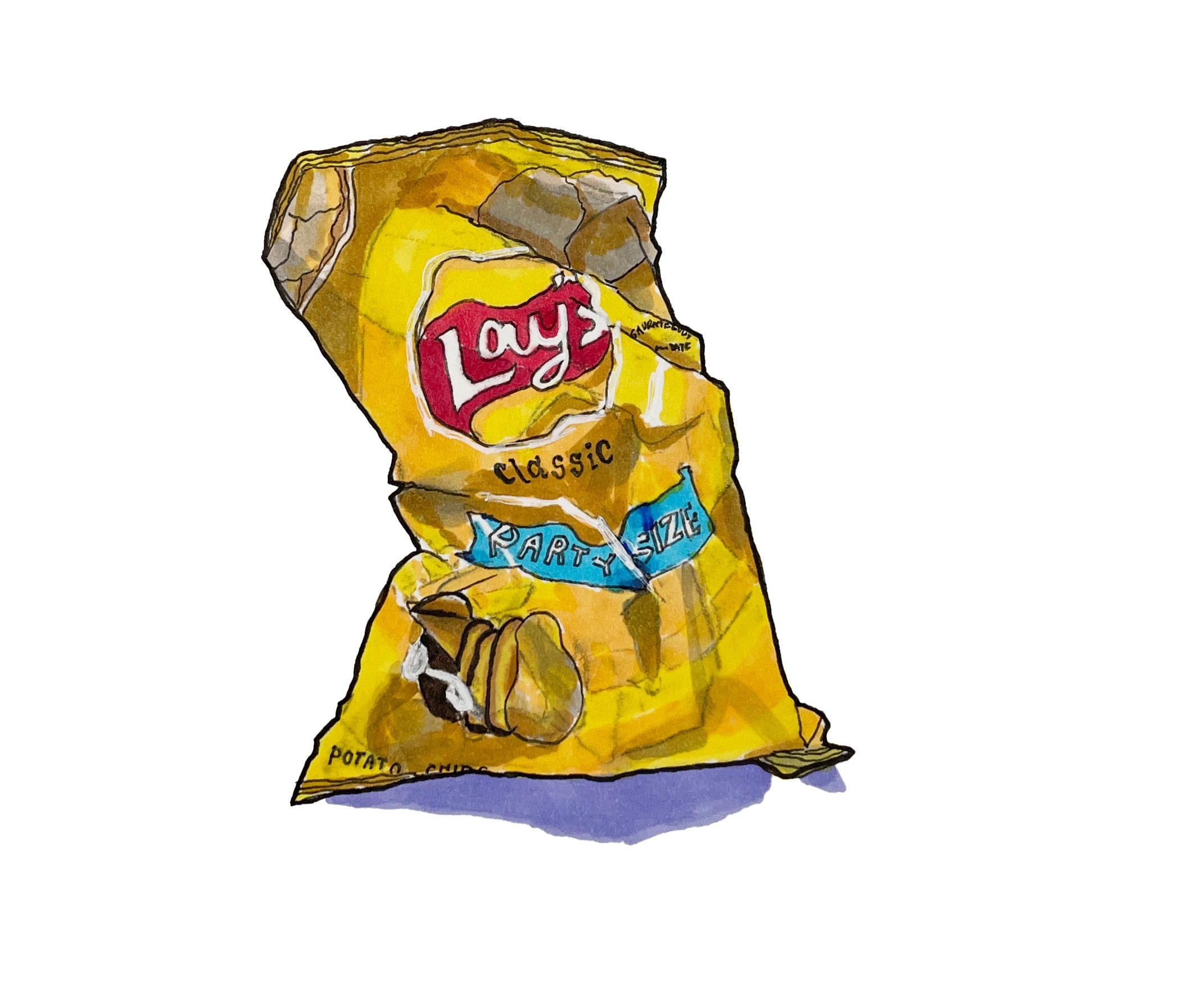 Art Print Bag of Lays Potato Chips Etsy