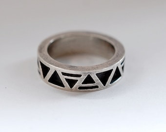 Sterling Silver Four Elements Band Ring