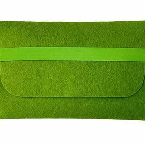 Funda de fieltro verde para portátil MacBook Pro 13, 16, MacBook Air 13, funda de fieltro, funda, funda, bolsa, diseño de sobre, funda protectora acolchada