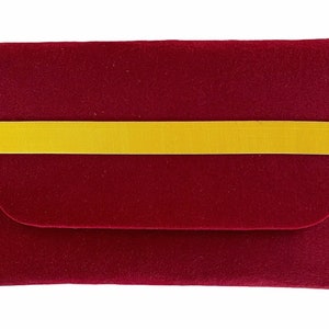Funda para portátil color burdeos, funda de fieltro para MacBook Pro 13, 16 y MacBook Air 13, funda protectora acolchada con diseño de sobre