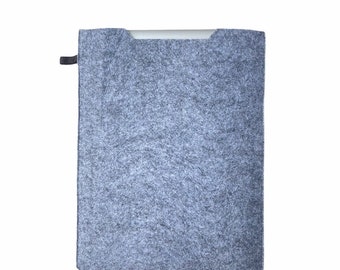Grey Felt Laptop Case MacBook Pro 13, 16,  MacBook Air 13 Felt Sleeve Cover Case Pouch Bag Envelope Design Protective Cushioned Sleeve