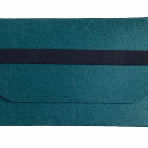 Funda de fieltro verde oscuro para portátil MacBook Pro 13, 16, MacBook Air 13, funda de fieltro, funda, funda, bolsa, diseño de sobre, funda protectora acolchada