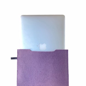 Funda de fieltro color lavanda para portátil MacBook Pro 13, 16, MacBook Air 13, funda de fieltro, funda, funda, bolsa, diseño de sobre, funda protectora acolchada