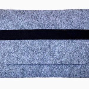 Funda de fieltro gris para portátil MacBook Pro 13, 16, MacBook Air 13, funda de fieltro, funda, funda, bolsa, diseño de sobre, funda protectora acolchada