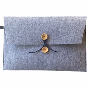 Funda de fieltro gris para portátil MacBook Pro 13, 16, MacBook Air 13, funda de fieltro, funda, funda, bolsa, diseño de sobre, funda protectora acolchada