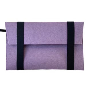 Funda de fieltro color lavanda para portátil MacBook Pro 13, 16, MacBook Air 13, funda de fieltro, funda, funda, bolsa, diseño de sobre, funda protectora acolchada