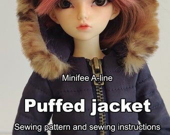 Minifee A-line Doll puffed jacket sewing pattern - PDF with instructions