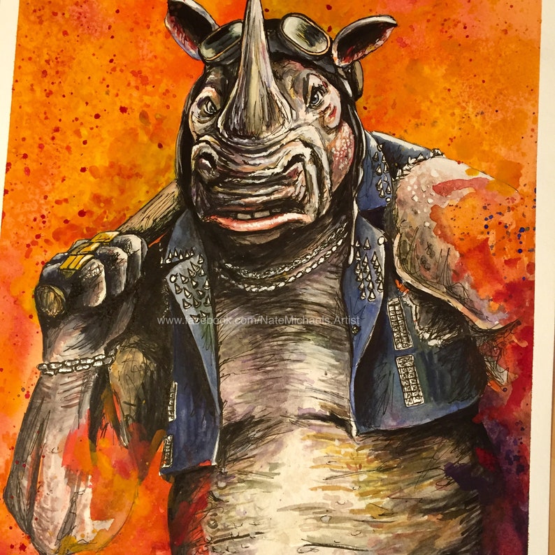 Two Painting Set Rocksteady and Bebop TMNT