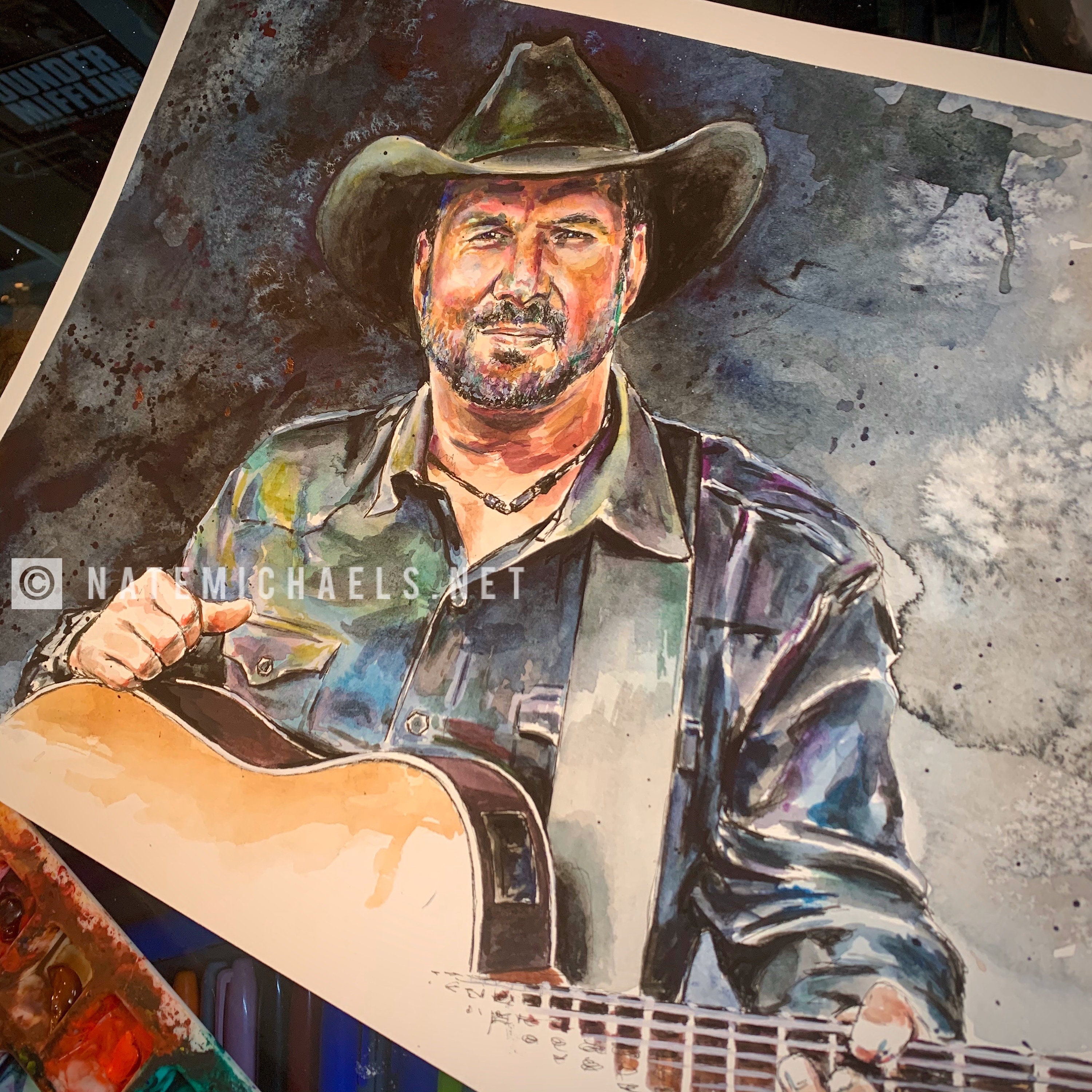 Garth Brooks Fine Art Print Poster Etsy