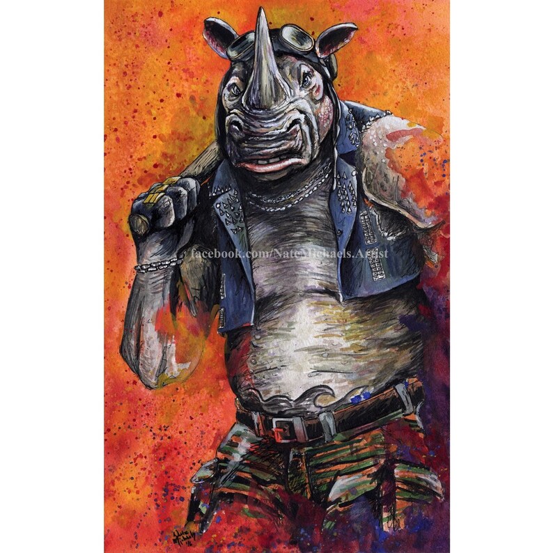 Two Painting Set Rocksteady and Bebop TMNT
