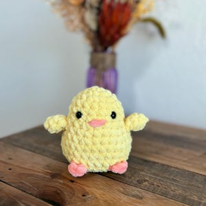 Pluszowa kaczka na szydełku, żółta kaczka Amigurumi