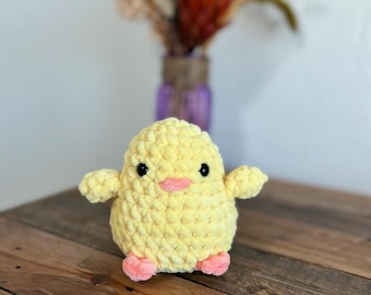 Crochet Duck Plush, Amigurumi Yellow Duck