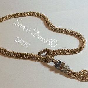 Kumihimo Lariat tutorial, Kumi-Lovely Lariat with Wrapped tassel bracelet conversion