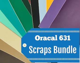 Oracal 631 vinyl scraps, vinyl grab bag, matte vinyl scraps bundle, craft vinyl ends,