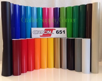 5 rolls Oracal 651 adhesive vinyl, you pick 5 colors 12" X 5 feet each/outdoor permanent vinyl/cricut silhouette cutting machine vinyl