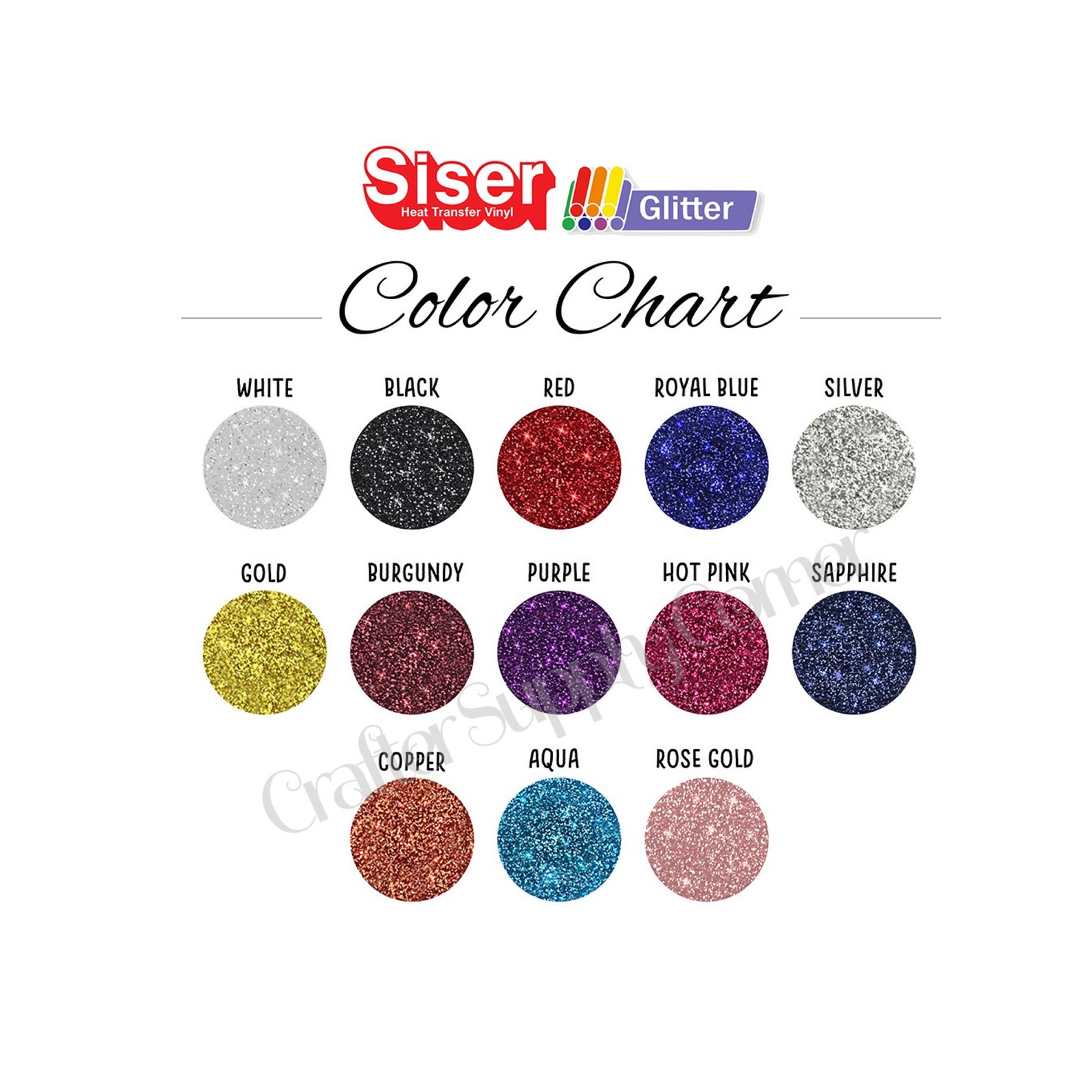 Siser Glitter HTV bundle/5 rolls 20 x 12/you pick Etsy