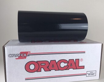12" x 10' Oracal 651 Gloss Black (070) adhesive vinyl/vinyl for hobby, craft and sign cutters/Cricut vinyl/Silhouette vinyl/10 ft vinyl roll