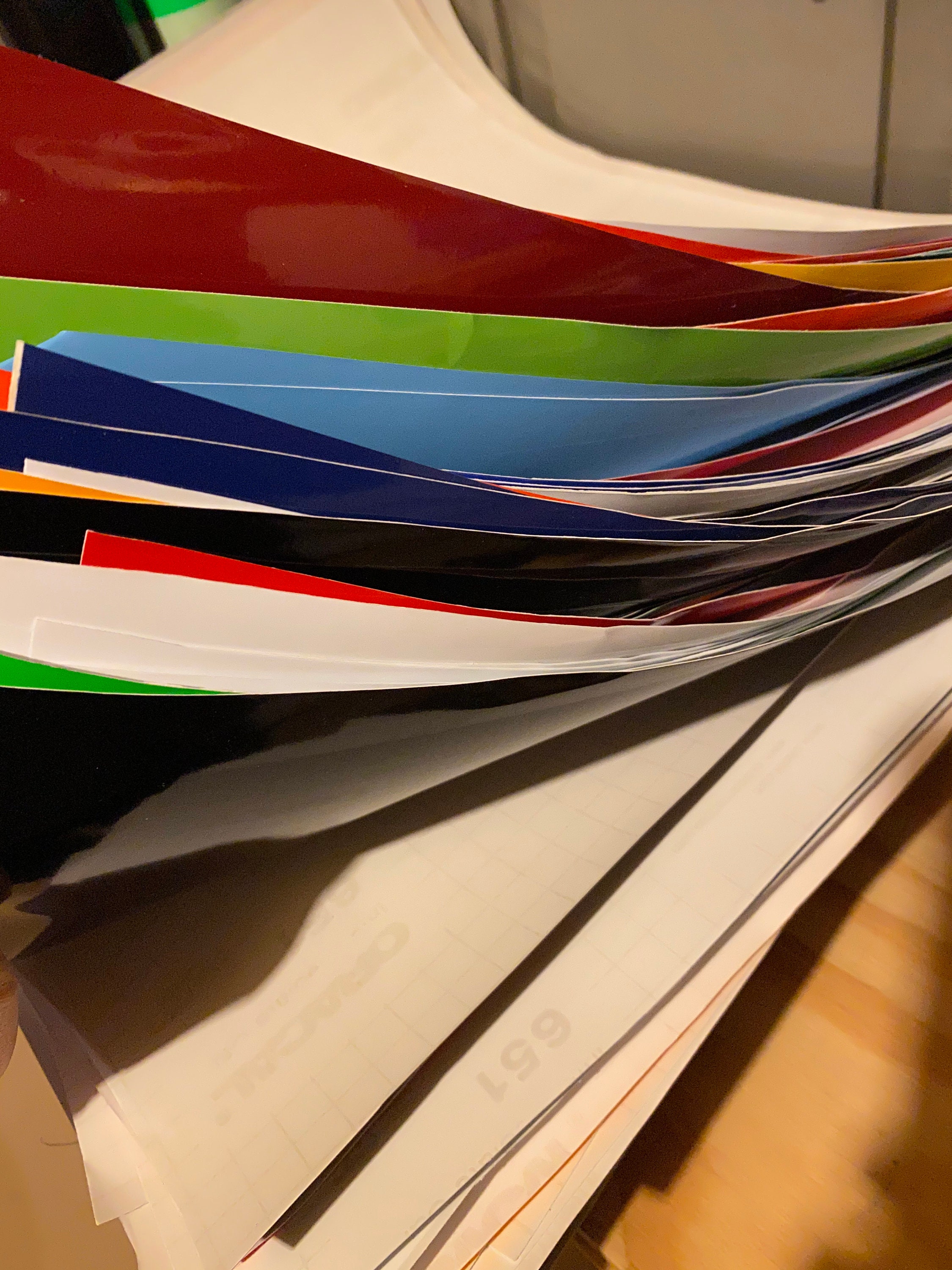 Oracal 651 vinyl remnants bulk vinyl scraps vinyl roll ends Etsy