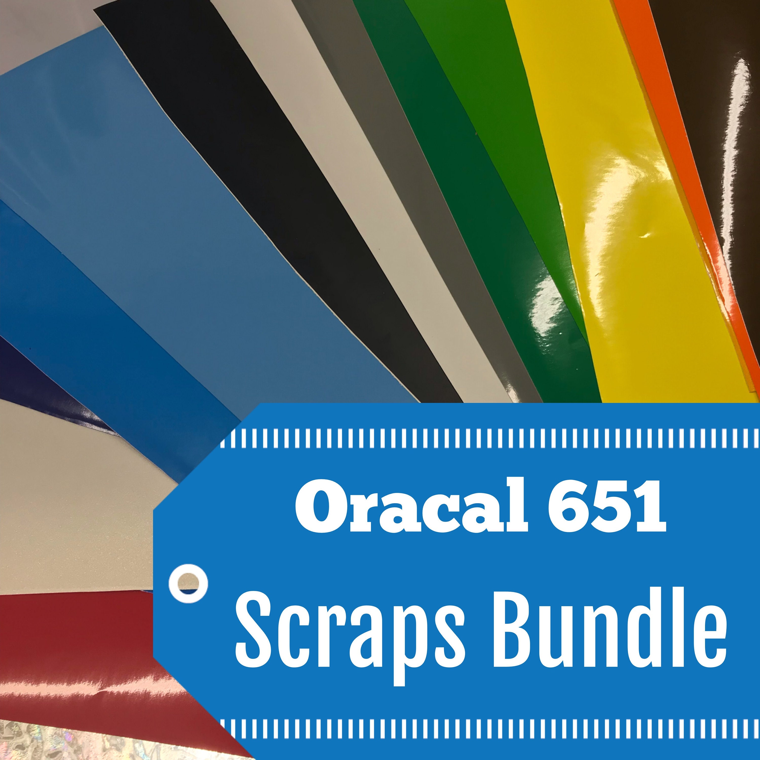 Oracal 651 vinyl remnants bulk vinyl scraps vinyl roll ends Etsy