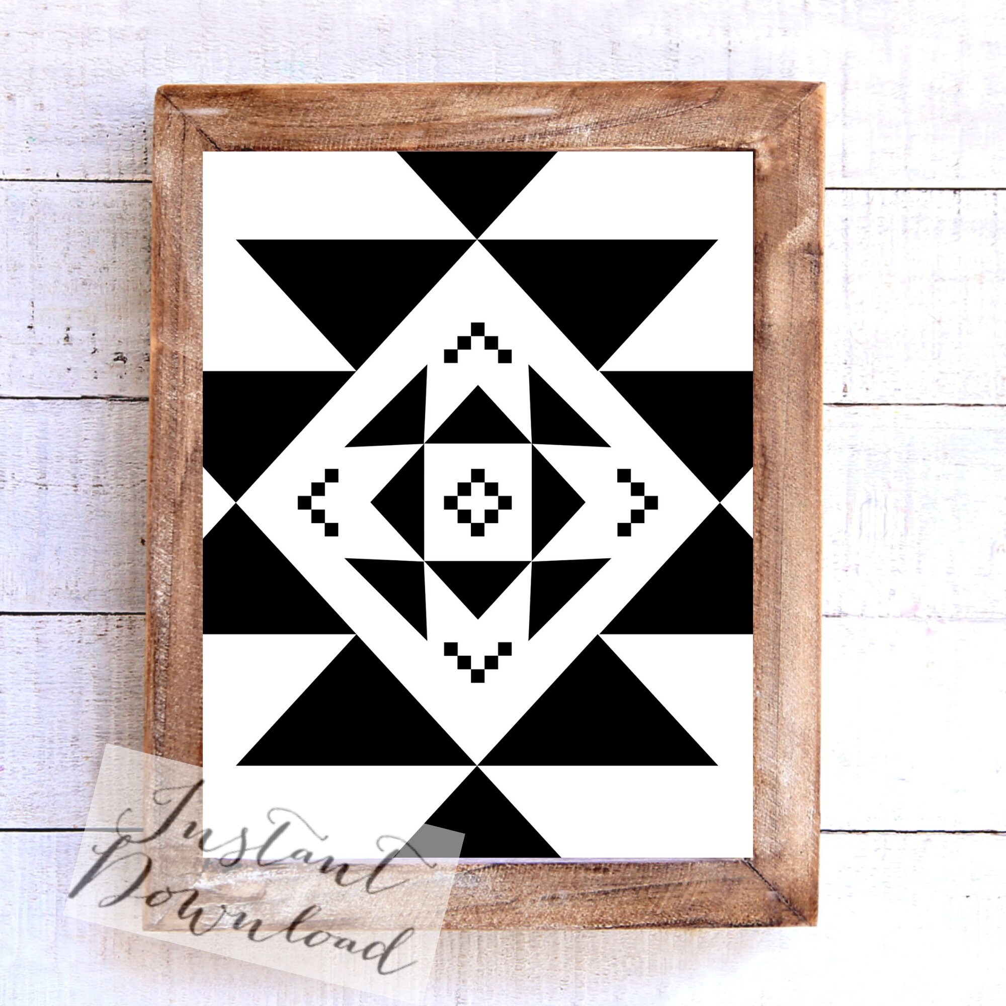 Aztec Wall Art Aztec Wall Art Print Black and White Aztec Etsy