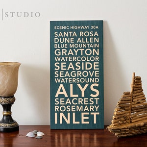 30A Communities - Wood Print Sign