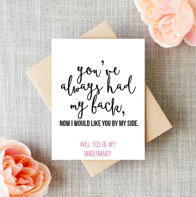 Will you Be My Bridesmaid Card Bridesmaid Invitation Brides Etsy