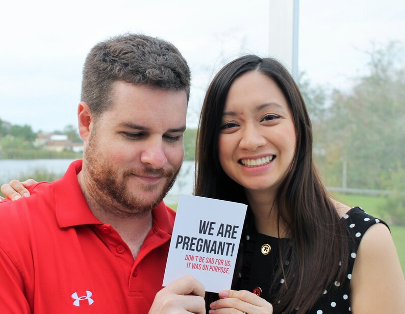 Funny Pregnancy Announcement Card On Purpose We are Pregnant Having a Baby Card New Baby Announcement Pregnancy Announcement Card