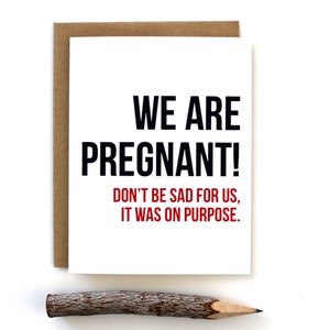 Pregnancy Announcement Card Funny Pregnancy Announcement - Etsy