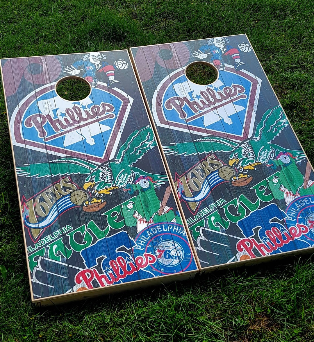 Throwback Philadelphia Sports Cornhole - Etsy