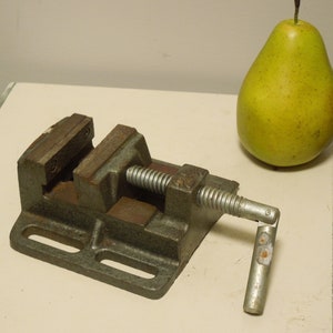 Vintage Bench Machinist Drill Press Vise, Jewelry Bench Vise, FREE