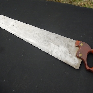 Rare Antique Tool Box Cross Cut Hand Saw, London Spring Steel Hand Saw, FREE SHIPPING!!