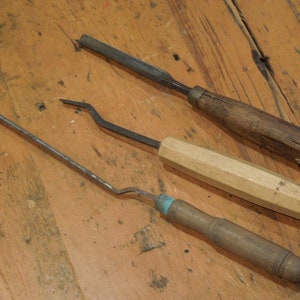 Rare Set Of Carving Woodworking Chisels, Tool Restoration, FREE SHIPPING!!